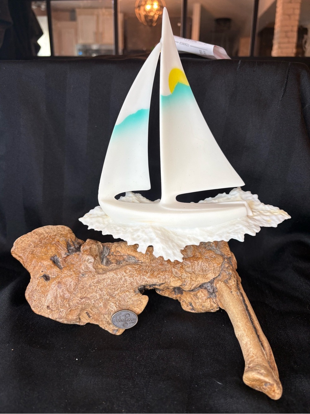 ⛵ Vintage John Perry Sailboat Sculpture